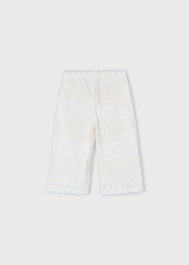 Pantalón culotte croché niña