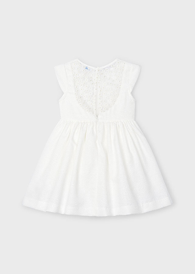 Vestido espalda tul bordado niña