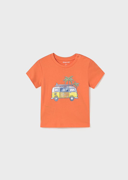 Playera interactiva furgoneta bebé