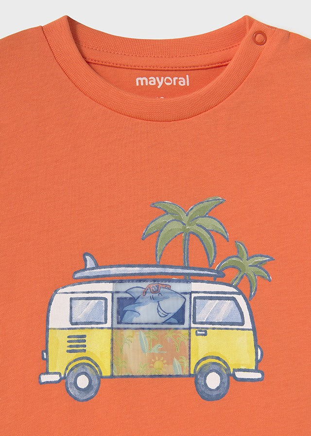 Playera interactiva furgoneta bebé