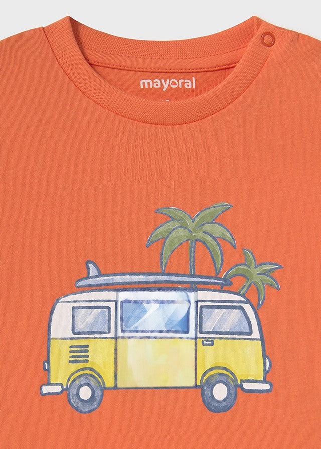 Playera interactiva furgoneta bebé