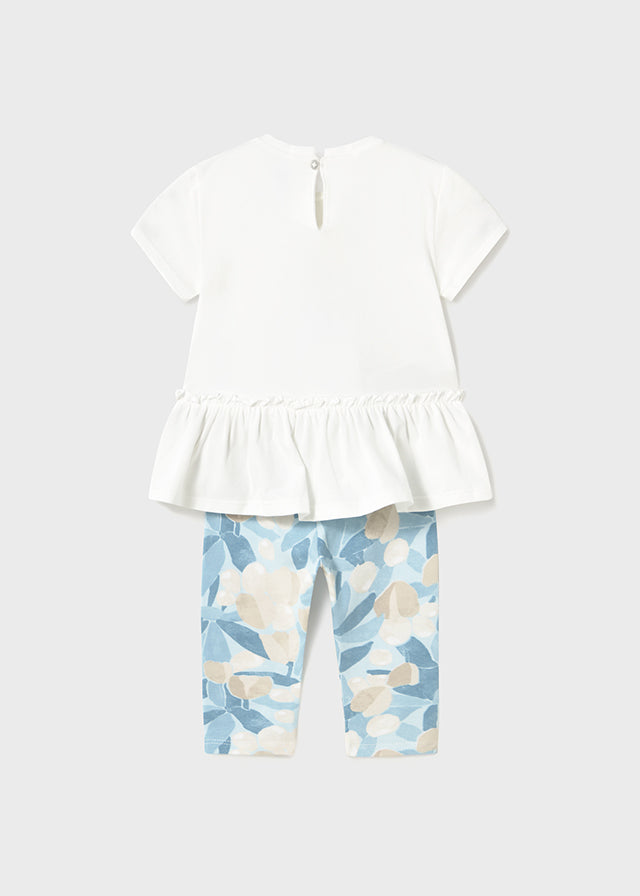 Conjunto legging y playera holán bebé