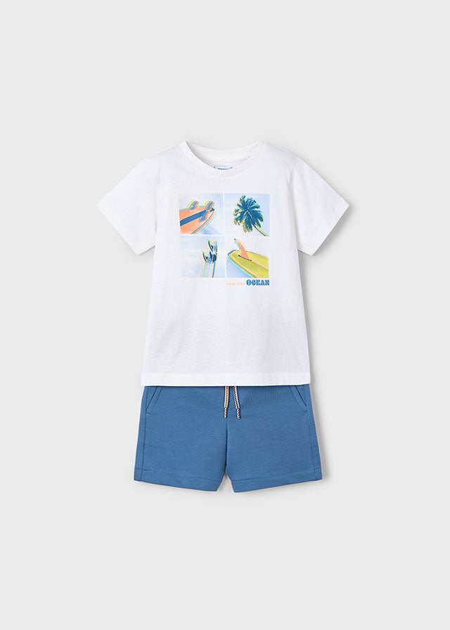 Conjunto bermuda y playera niño