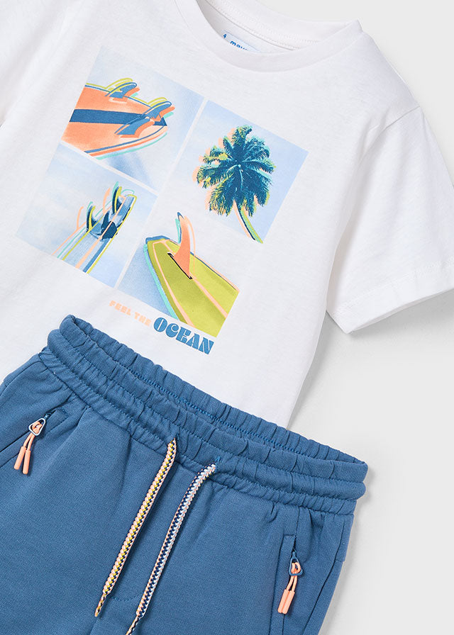 Conjunto bermuda y playera niño
