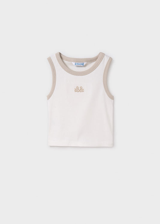 Playera tirantes bordado chica