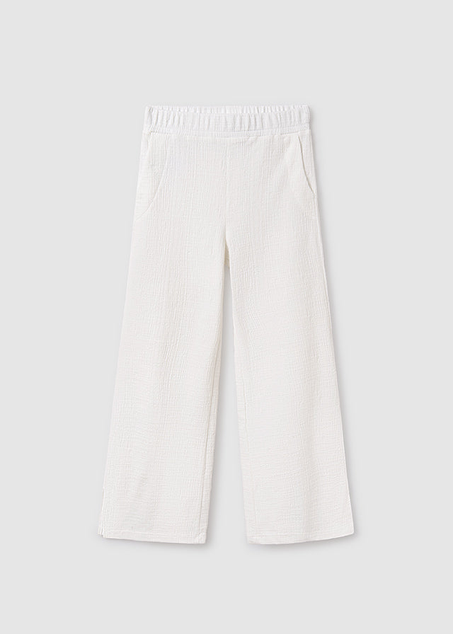 Pantalón ancho casual chica