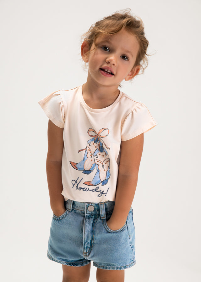 Short de mezclilla básico niña