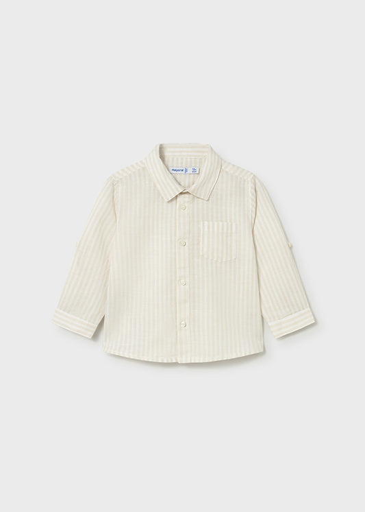 Camisa manga larga lino bebé