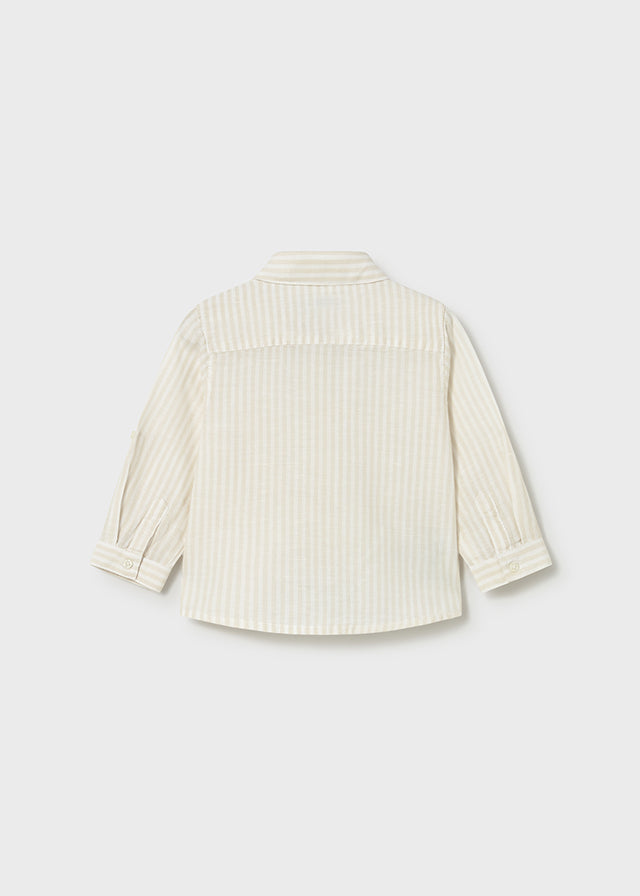 Camisa manga larga lino bebé