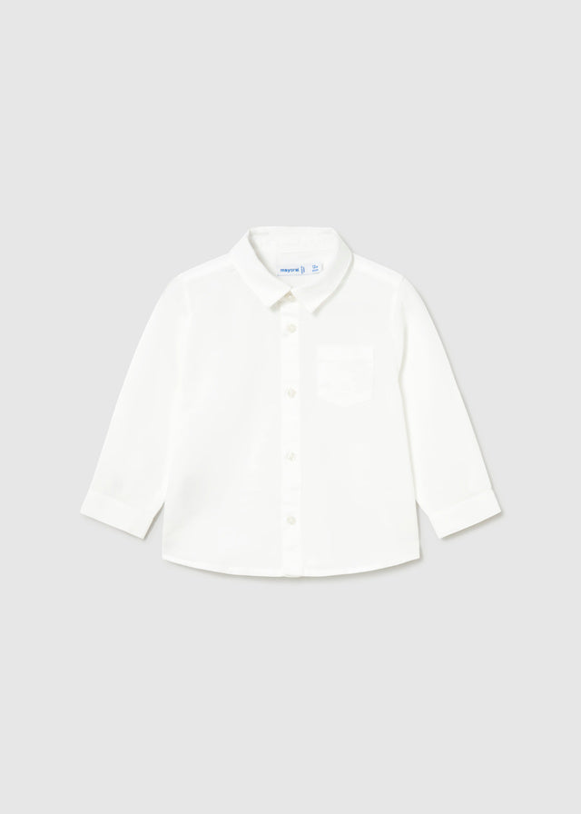 Camisa manga larga lino bebé