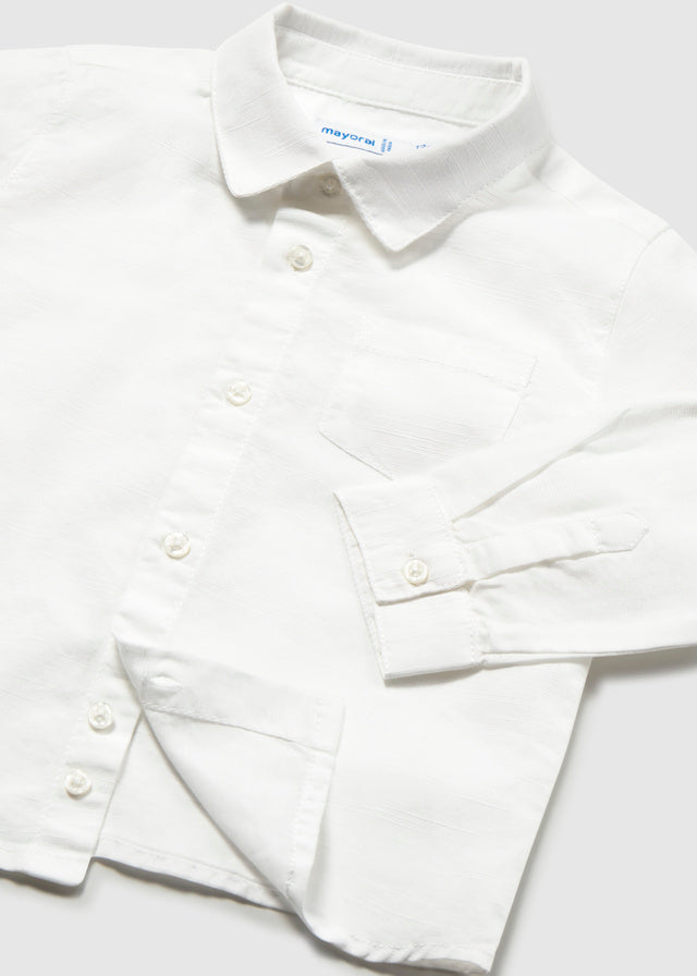 Camisa manga larga lino bebé
