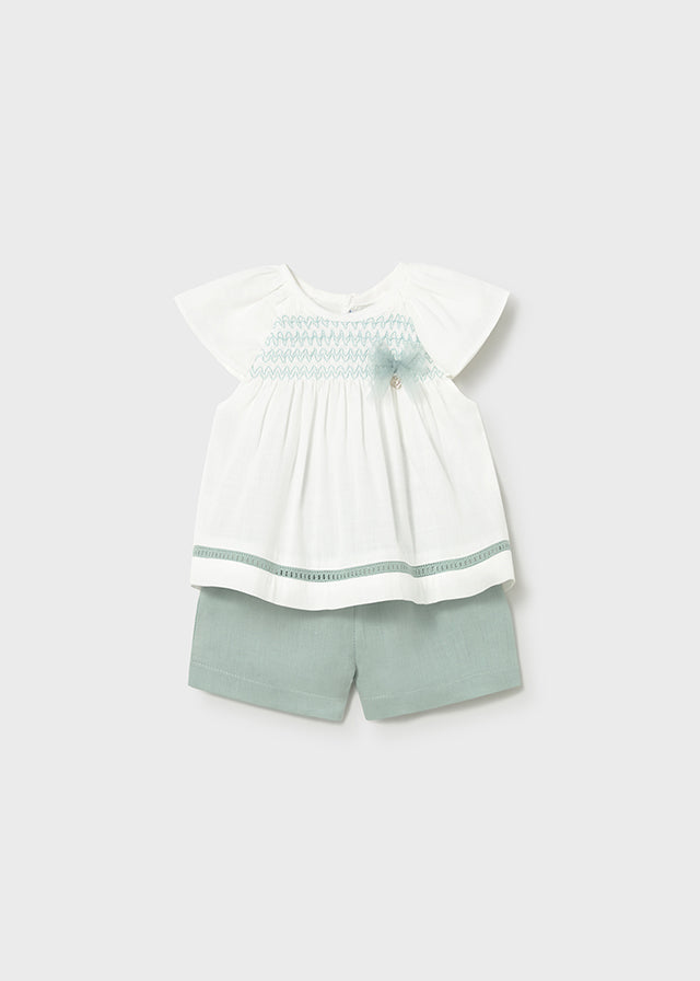 Conjunto short y blusa bebé