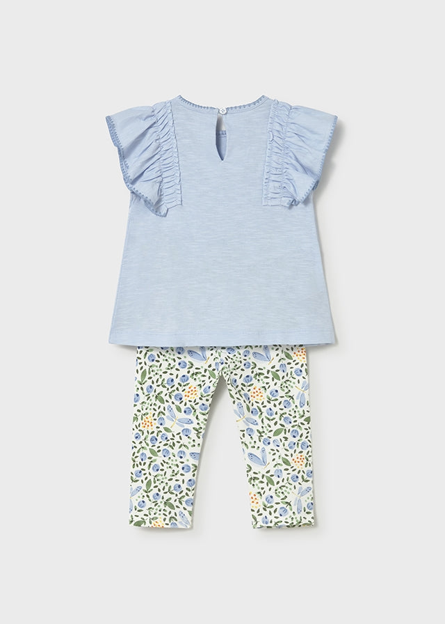Conjunto legging estampado y playera bebé