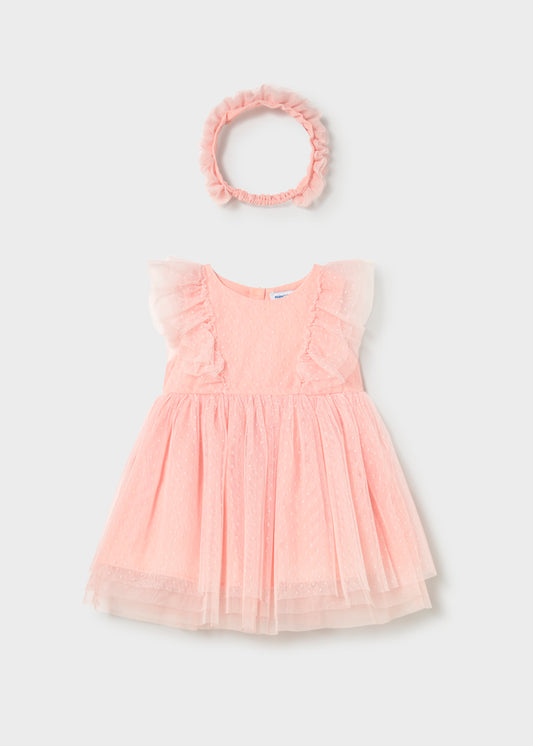 Vestido tul con diadema bebé