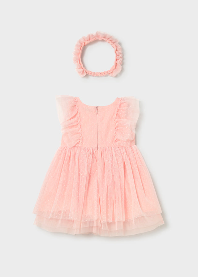 Vestido tul con diadema bebé