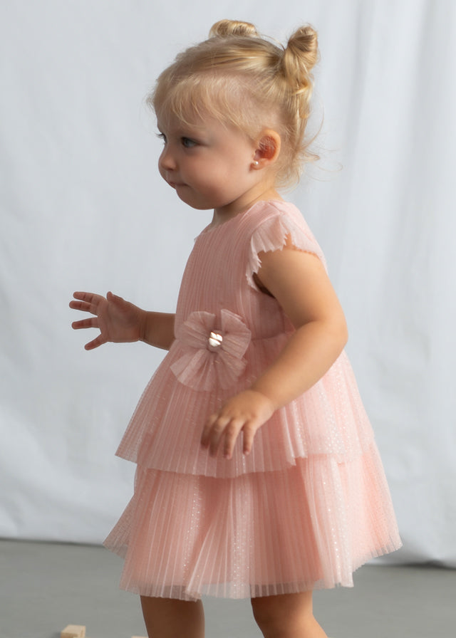 Vestido tul plisado bebé