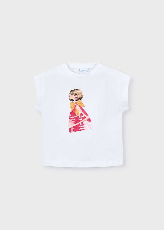Playera estampada muñeca niña