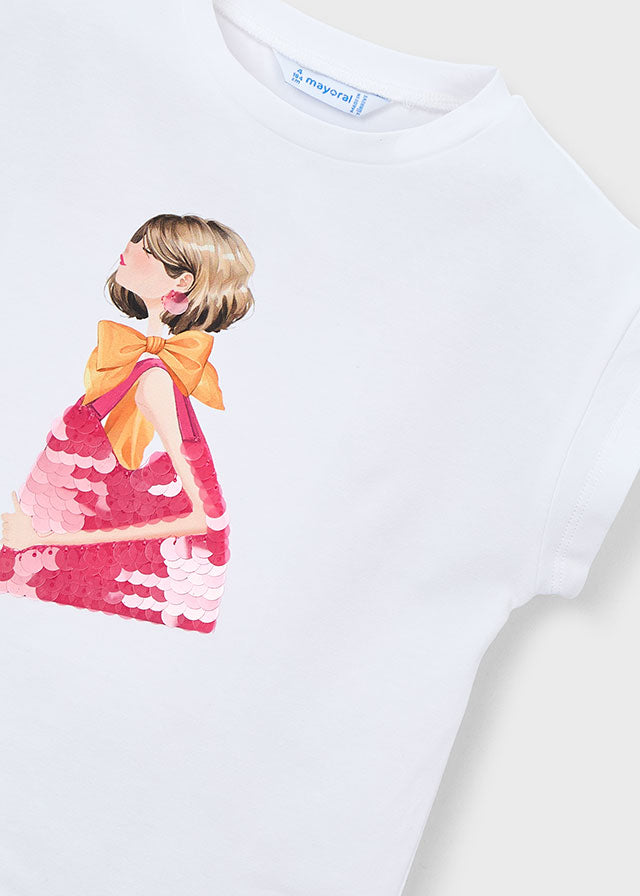 Playera estampada muñeca niña