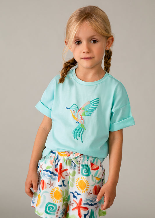 Playera hombro caído niña