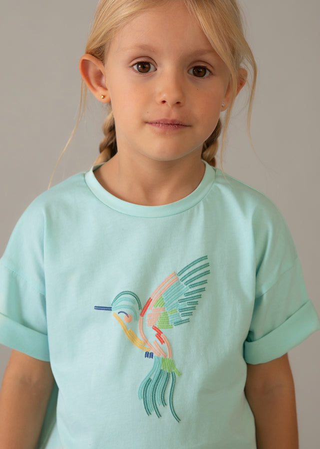 Playera hombro caído niña