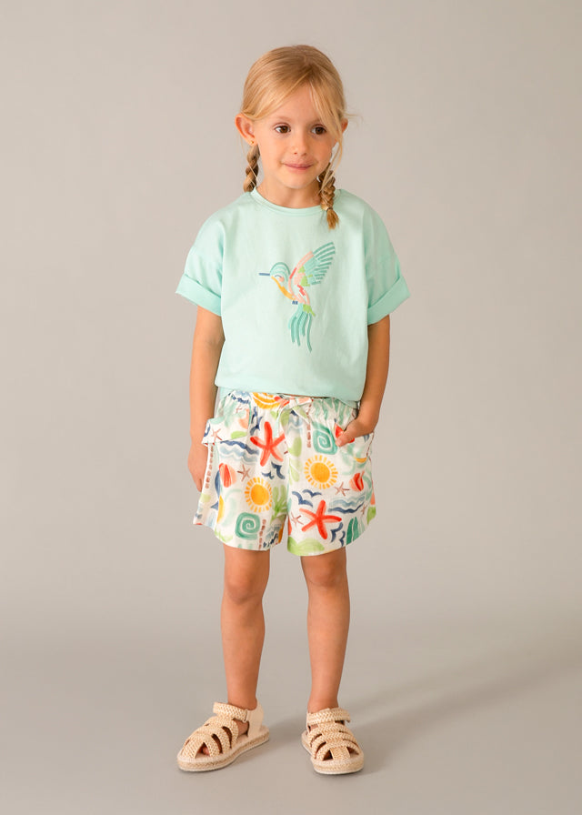 Playera hombro caído niña