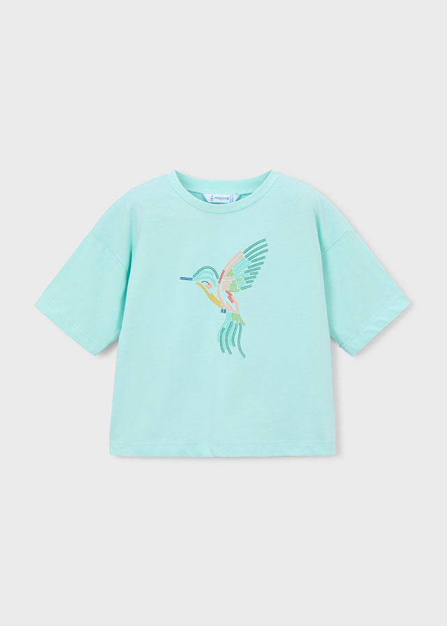 Playera hombro caído niña