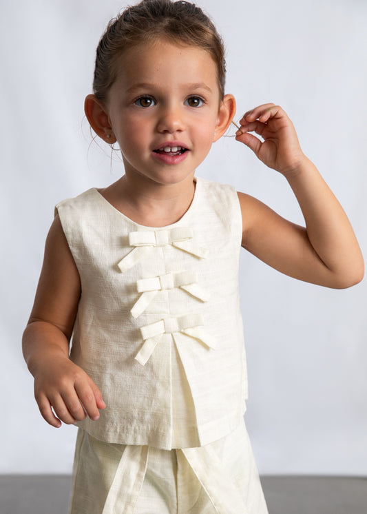 Top moños niña