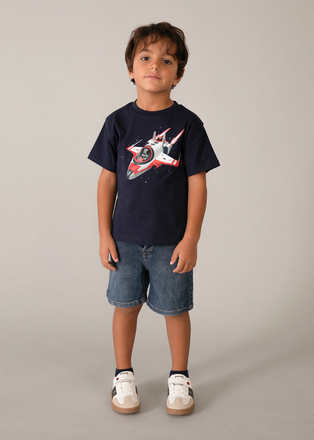 Playera nave espacial niño