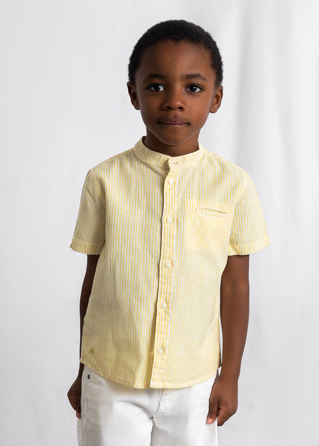 Camisa cuello mao con lino niño