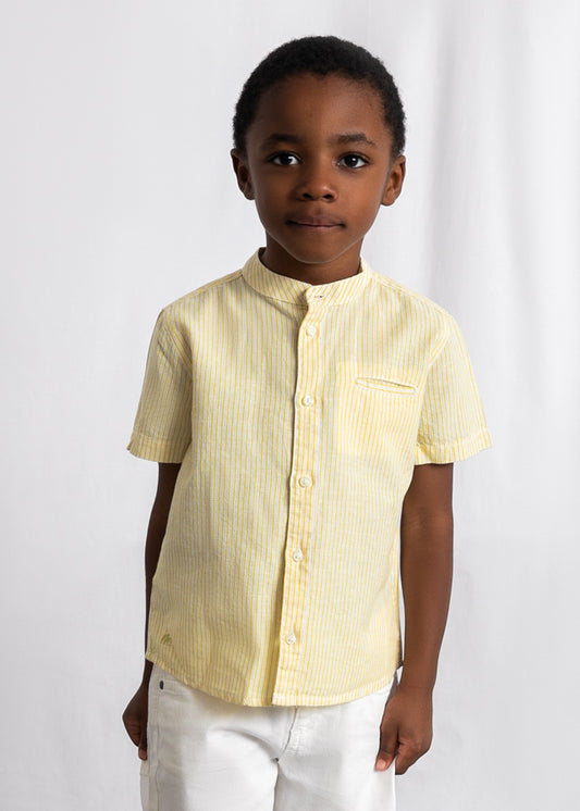 Camisa cuello mao con lino niño