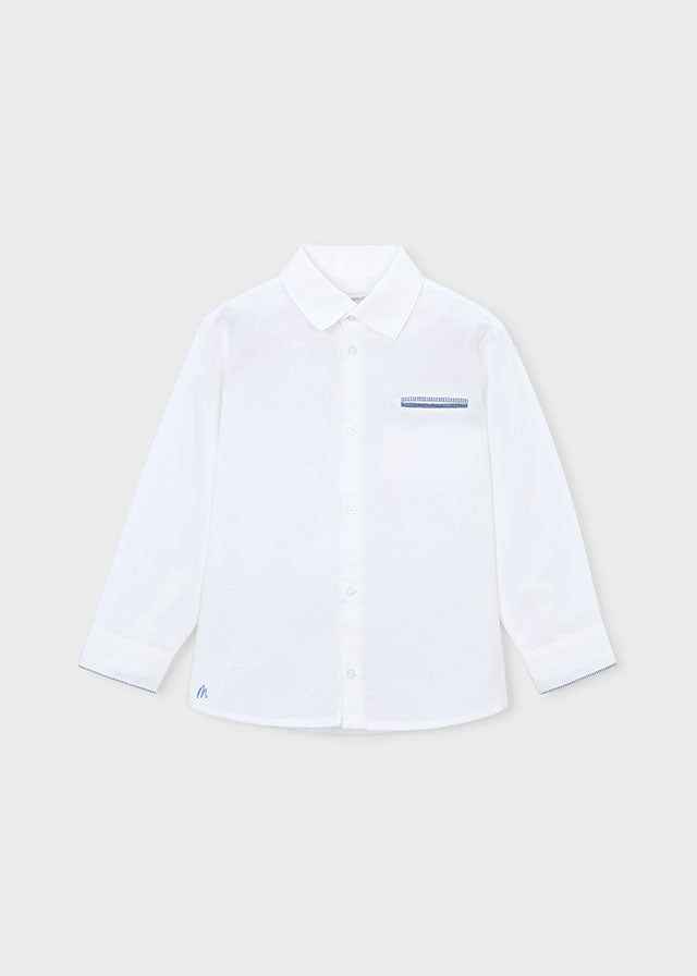Camisa manga larga con lino vestir niño