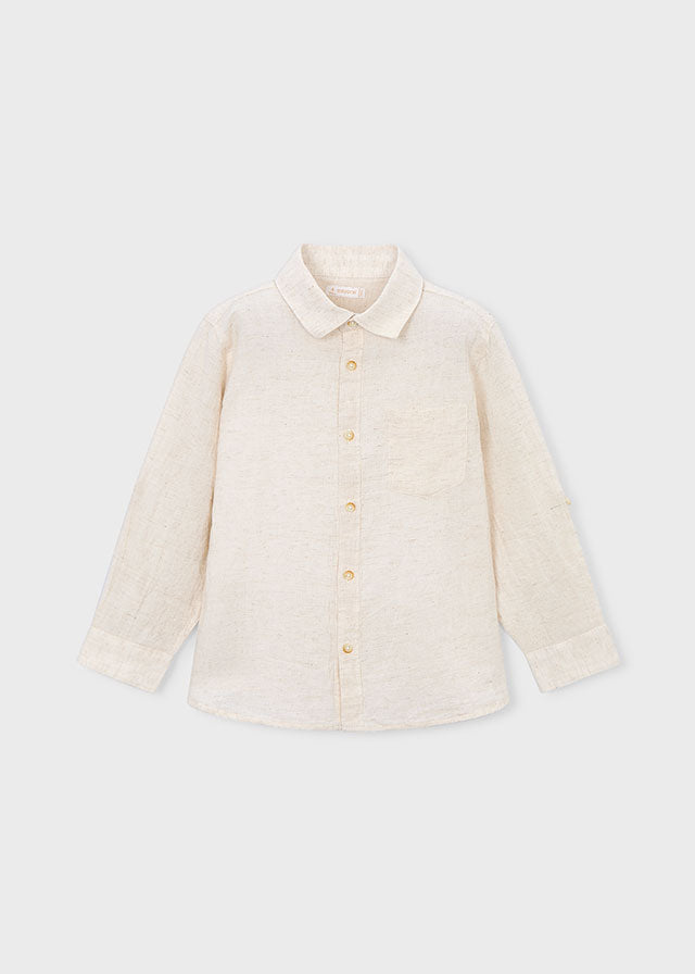 Camisa manga larga con lino niño