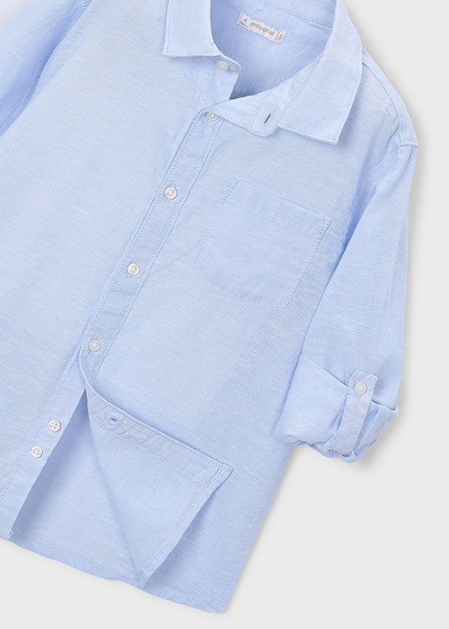 Camisa manga larga con lino niño