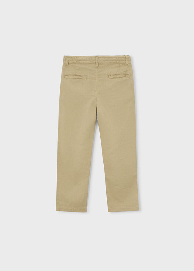 Pantalón chino relaxed con lino niño
