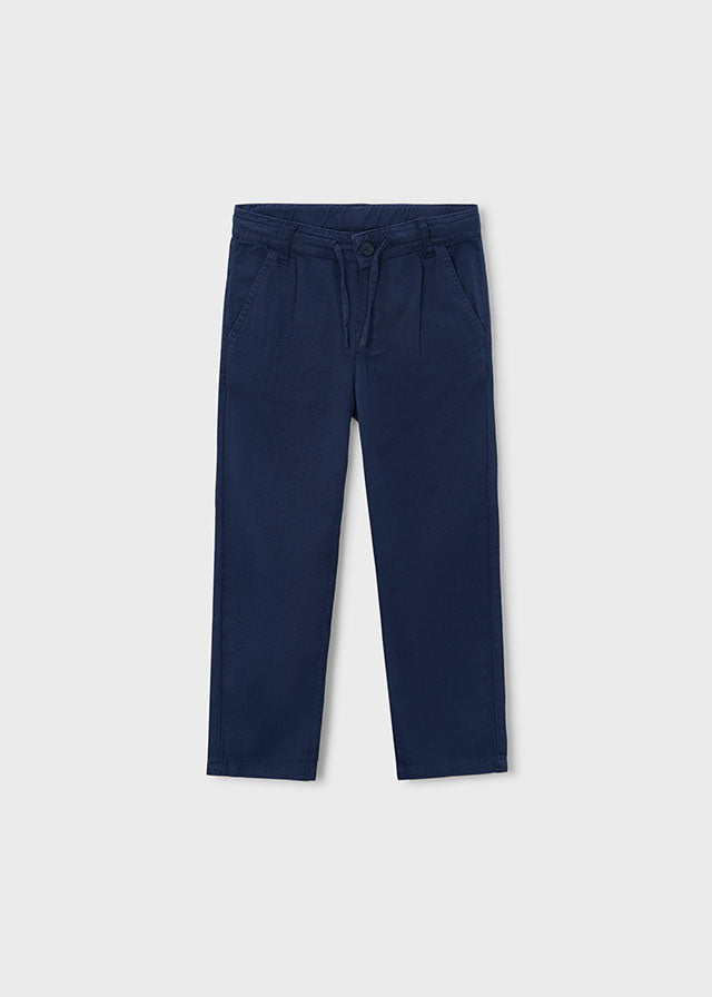 Pantalón chino relaxed con lino niño