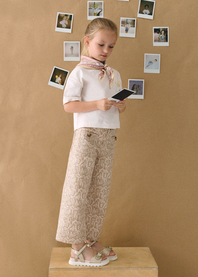 Pantalón largo sarga niña