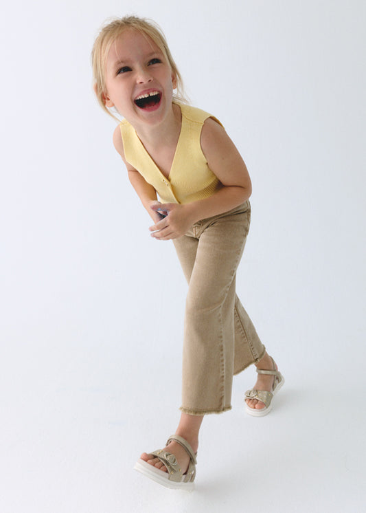 Pantalón sarga wide leg niña