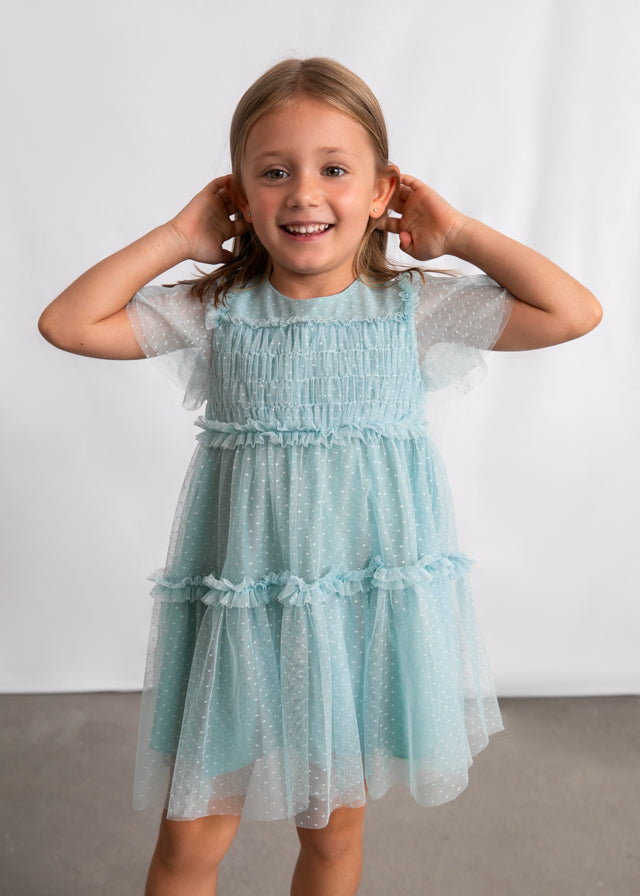 Vestido tul plumeti niña