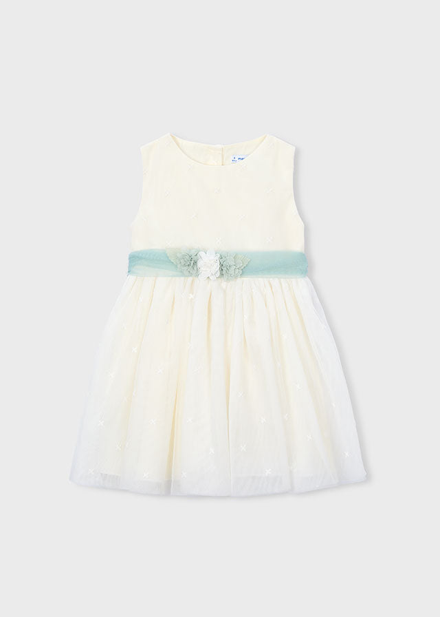 Vestido ceremonia tul bordado niña