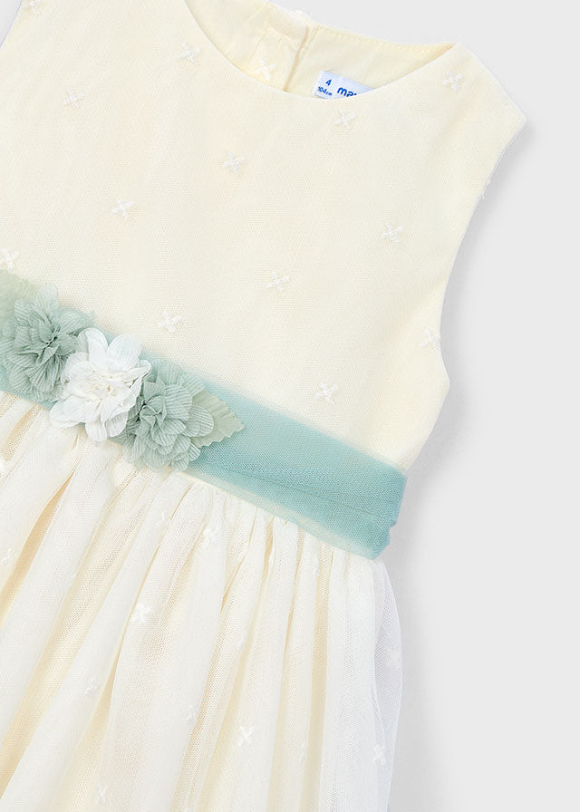 Vestido ceremonia tul bordado niña