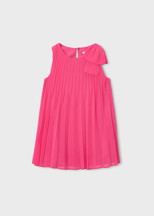 Vestido plisado moño niña