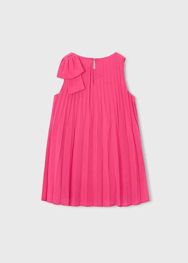Vestido plisado moño niña
