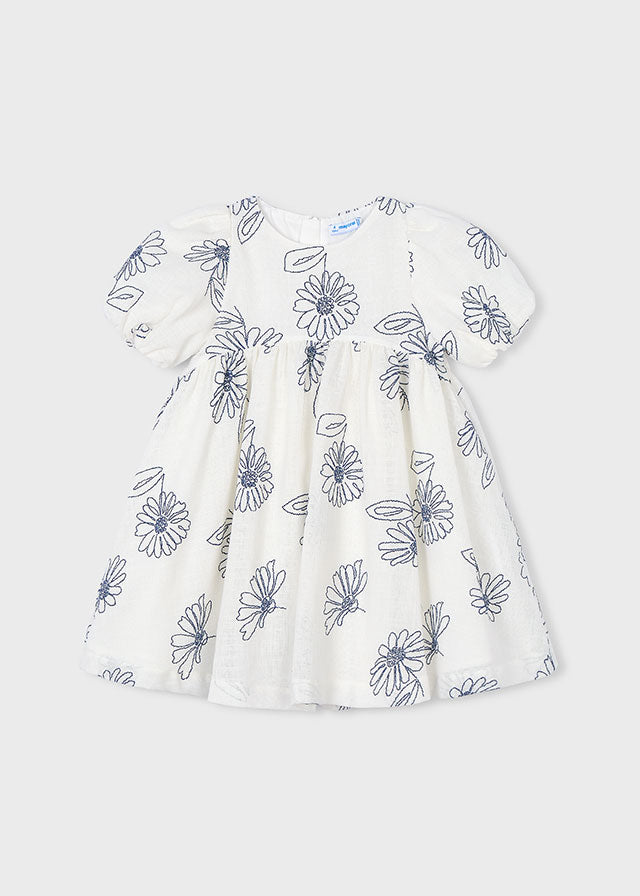 Vestido manga abullonada niña