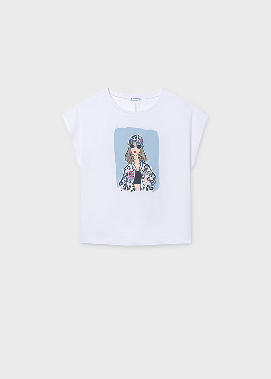 Playera gráfica chica