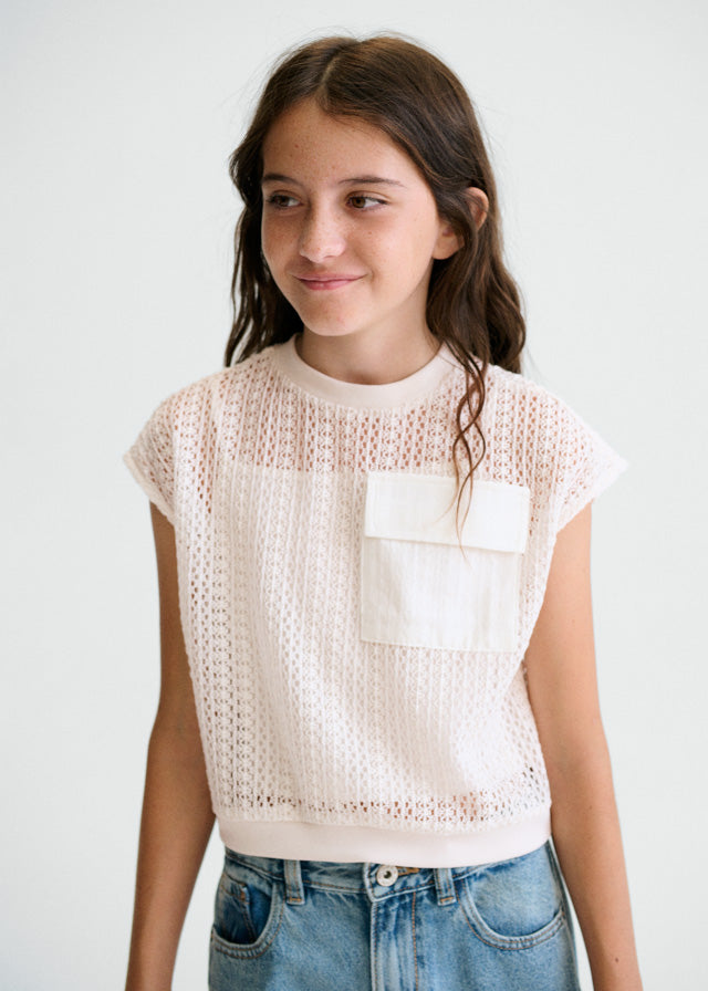 Playera con top chica