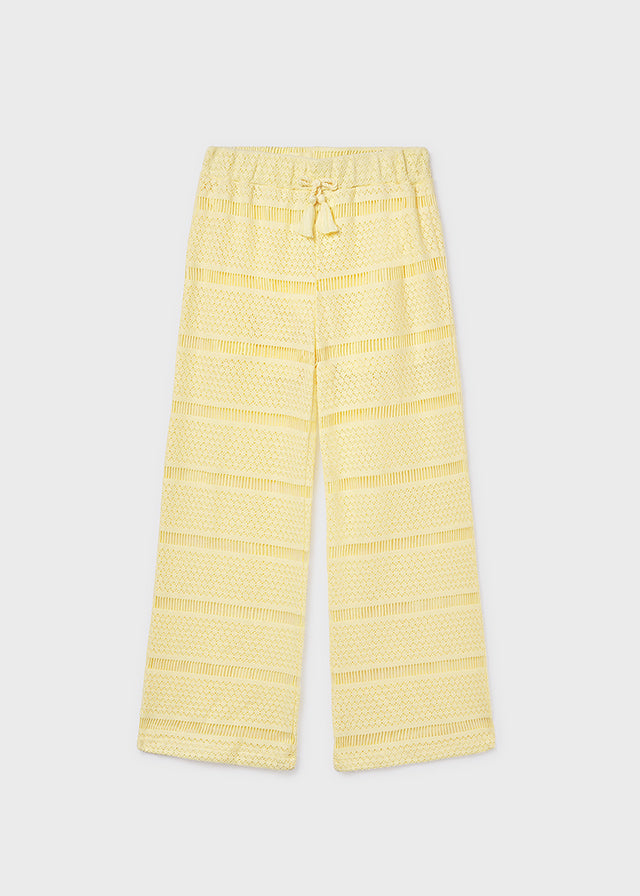 Pantalón largo crochet chica