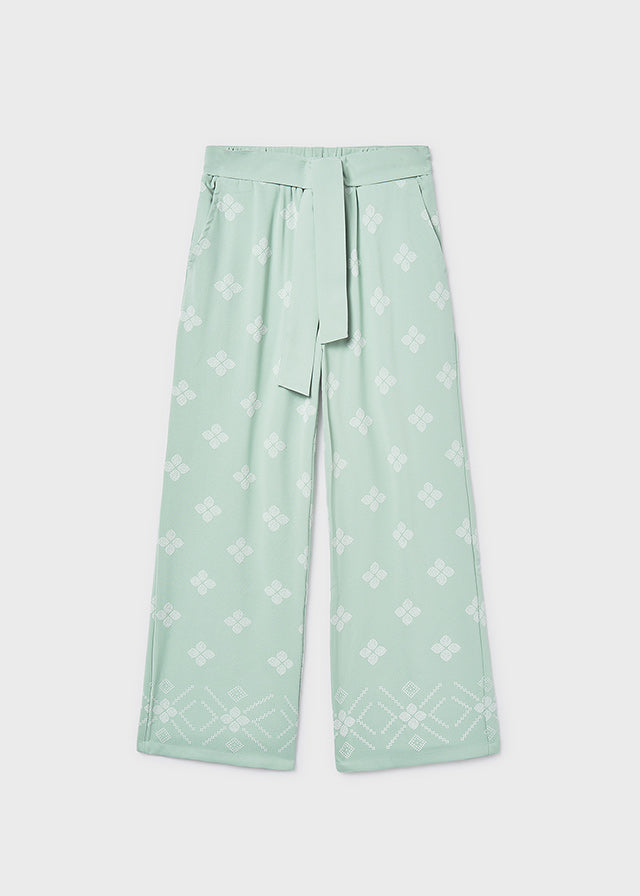 Pantalón largo estampado chica