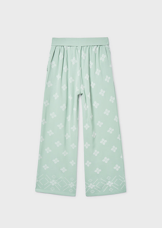 Pantalón largo estampado chica
