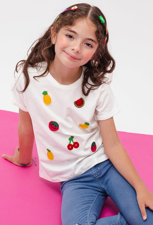 Playera de niña con bordado