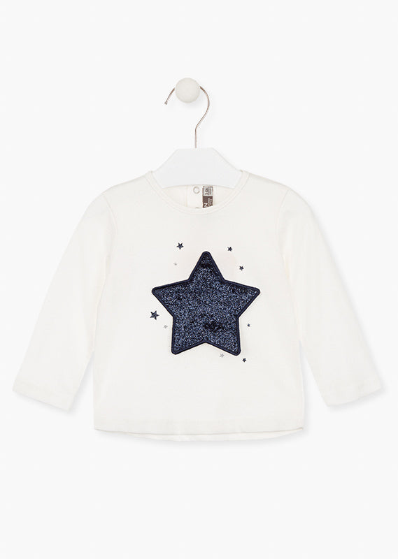 Playera con parche de estrella 028-1014AL